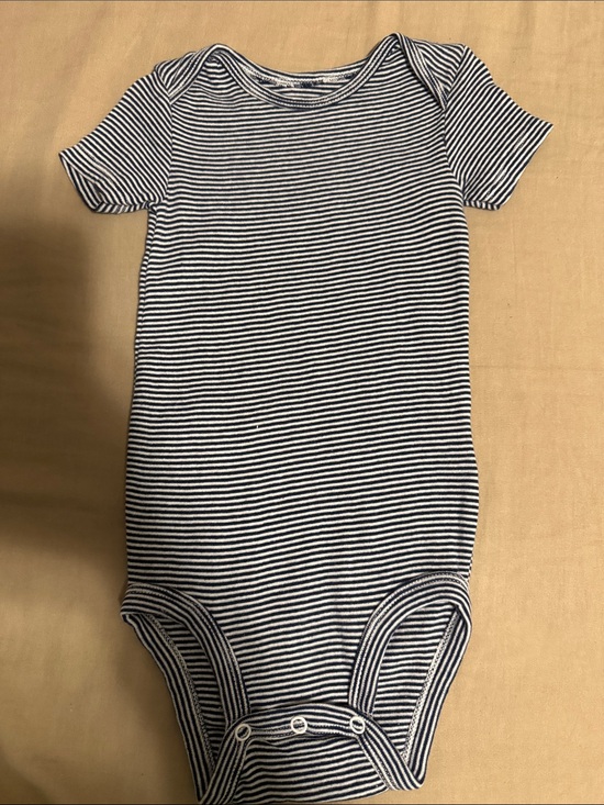 Carter's Other - NWOT 12 months Carter's Navy and White Striped Short-Sleeve One-Piece Bodysuit